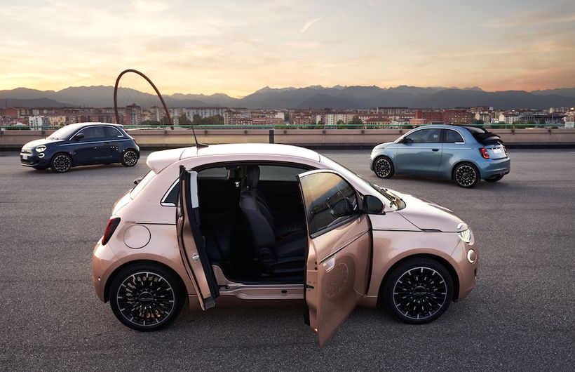 Fiat New 500 with doors open